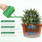 4 Pack 12 Inch Large Plastic Hanging Planters for Outdoor Plants - Image 3