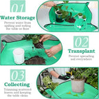 Plant Mat, Gardening Work Flowerpot, Folding Waterproof Garden Replanting for Indoor Plant Repotting(100x100cm) - Image 6