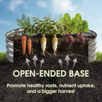 NEWBULIG 4x2x1ft Heavy-Duty Oval Galvanized Raised Garden Bed Outdoor, Metal Planter Box for Vegetables/Flowers/Herbs, Raised Flower Bed for Gardening, Open Bottom, Easy Assembly, Safe Edges - Image 2