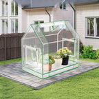 Mini Greenhouse Indoor with Waterproof PE Bottom Mat, 27.5x19.6x27.1in Tabletop Greenhouse for Seed Starting, Portable Small Greenhouse for Outdoors, Multi-Window Design & 4 304 Stainless Steel Labels - Image 7