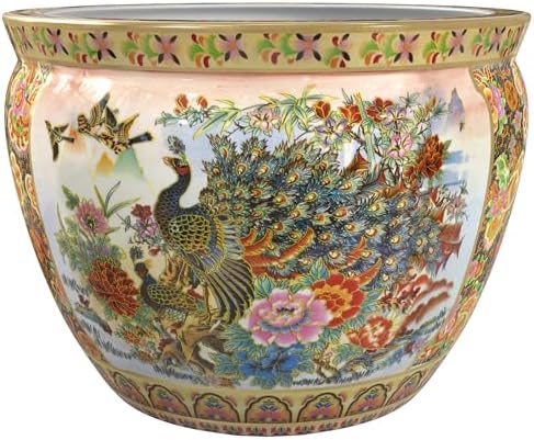 18" Famille Rose Porcelain Fishbowl by RedLantern