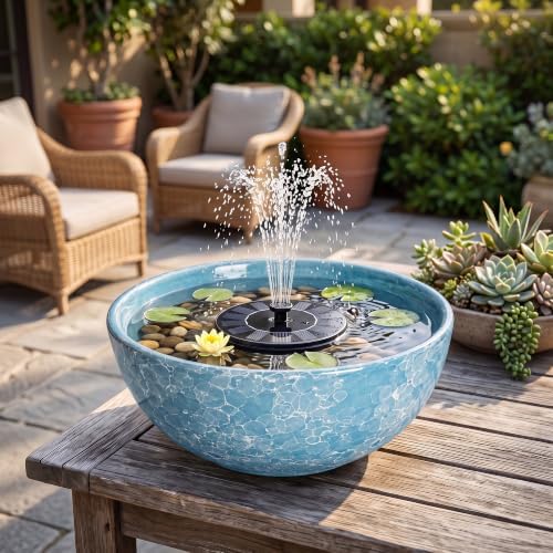 Bonsai Tree Pots 12 Inch, Ceramic Succulent Planters, Droplet Blue - Image 6