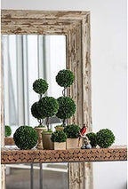 A&B Home Set of 2 Nature 6.5" Green Boxwood Balls Artificial Plant Faux Topiary Orb Indoor Outdoor Wedding Decoration Home Office Table Decor Green Moss Decorative Greenery Balls for Centerpieces - Image 3
