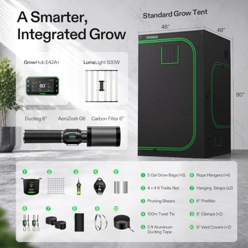 VIVOSUN 4x4 Grow Tent Kit w/ 500W Bar LumaLight E42A+ Smart Control System - Image 3