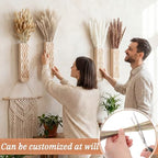 Suncalla 4 Pack Wooden Wall Planter with 110 Pampas Grass Modern Boho Wall Decor for Living Room Bedroom Bathroom Entryway, Farmhouse Rustic Art Vase for Dried Flower Faux Plant Home Office Decor - Image 6