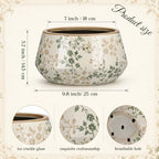 9.8 Inch Large Vintage Ceramic Planter Ice Crack Glaze Pink Wildflowers Plants Pot with Drainage Hole Rustic Antique Flower Pot Decorative Gifts for Home Kitchen Office Indoor Outdoor Plants - Image 2