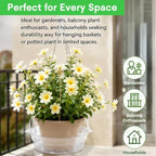 Hanging Basket Water Catcher, Hanging Basket Drip Pan with Hooks, Plastic Clear Hanging Basket Tray for Watering, Plastic Plant Saucer for Indoor Outdoor Hanging Plants Baskets (30PCS, 10in) - Image 6