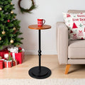 Small Round End Table, Tall Pedestal Drink Side Tables Living Room by SwallowLiving