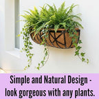 LaLaGreen Flower Wall Planter (24 in, 4 Pack) Black Metal Window Boxes - Image 4