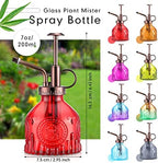 8 Pcs Glass Plant Mister Spray Bottle 200ml Vintage Plant Spritzer Multicolor Succulent Watering Bottle Watering Can 6.4'' with Plastic Top Pumps for Indoor Outdoor Succulents Garden Plants (Bronze) - Image 2