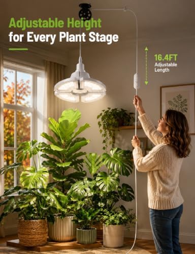 RDJ Bouns 80W LED Grow Light Bulb for Indoor Plants, Hanging, Full Spectrum - Image 4