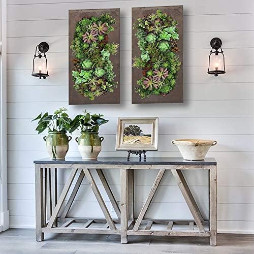 Modern Home Living Wall Galvanized Steel/Zinc Succulent Planter, Wall Mounted Garden Pocket Planter (12 Pocket, Rust Zinc) - Image 4
