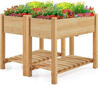 Yaheetech 34" Raised Garden Bed with Legs, Wooden Planter Box, 2Pcs by Yaheetech