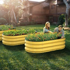 Winpull Raised Garden Bed Kit, 4x2x1ft Galvanized Planter Box with Rubber Safety Edging, Metal Garden Beds for Vegetables, Flowers, Herbs, Backyard & Patio (Cream Yellow) - Image 6