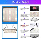 2 Pack LED Grow Light Panel 200W Lamp for Indoor Plants, Sun Like with White Blue Red UV IR LEDs for 4x4ft Coverage Grow Tent Greenhouse Veg and Bloom Seedlings Hydroponics - Image 4