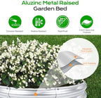 Aoodor 9" Tall 30" Metal Raised Garden Bed, Silver - Image 7