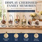 Ornament Display Stands 6 Pack, 13 Inch Black Wrought Iron Ornament Hangers for Christmas Ornaments, Glass Globes, Terrariums, Lanterns, Memorial Keepsakes, Figurines & Holiday Table Decor - Image 2