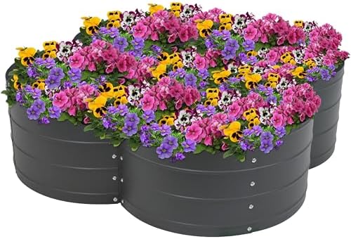 Sunnydaze Clover Galvanized Raised Garden Bed for Vegetables & Flowers by SunnydazeDecor