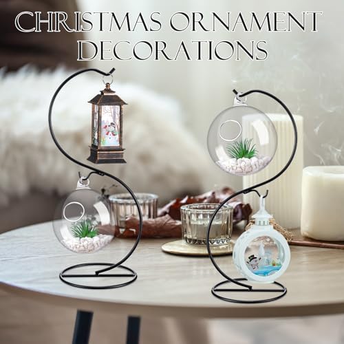 Tatuo 20 Pcs Ornament Holder Stand with Hooks for Glass Ball,Elegant - Image 6