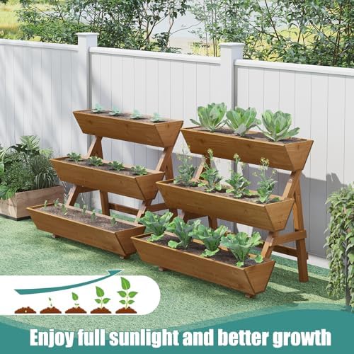 Raised Garden Bed, 3 Tier Vertical Garden Planter for Indoor & Outdoor, Raised Planter Box with Legs - Image 3