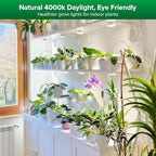 SANSI Puck Grow Lights for Indoor Plants,10W 2-Head Plant Lights with Timer - Image 6