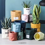 Indoor Plant Pot, 6.7 Inch (Large) Ceramic Planter with Drainage Hole and Mesh Pad – Modern Decorative Flower Pot with Attached Saucer, Perfect for Home and Office, Dark Green - Image 3