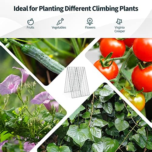 GIANTEX 16 Panels Cucumber Trellis, A-Frame Garden Trellis - Image 7