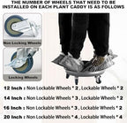 Heavy Duty Plant Caddy with Wheels 20 Inch, 360° Caster, Outdoor Rolling Plant Dolly that is Not Easily Rusted, Indoor Metal Plant Cart with Rollers, Plant Pot Trolley, Silver 3 Pack - Image 2