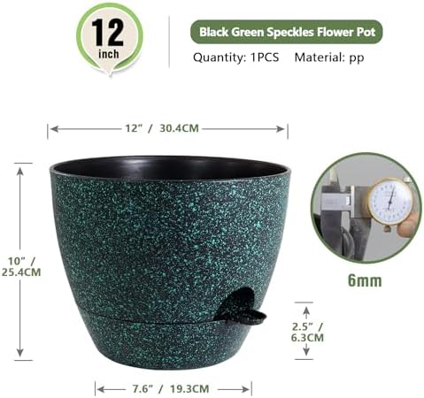 Meowell 12 inch Large Self Watering Pot for Indoor Outdoor Plants - Image 2