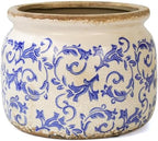 Dosayes Large Flower Pot, 7.28" Vintage Ceramic Pot of Indoor Plant by Dosayes