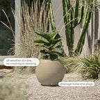 Veradek Strata Series Sphere Planter - Round Outdoor Planter - Image 4