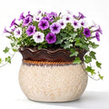 Ceramic Plant Pots, 12 Inch Ceramic Planter, Beige-Brown by Fivepot