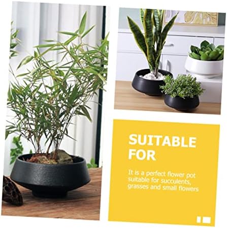 Sosoport Creative Ceramic Flowerpot for Succulents and Cacti Nordic Minimalist Design Lightweight Indoor Planter for Home and Garden for and Bonsai Plants - Image 7