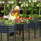Raised Garden Bed with Legs, 48×24×32in Galvanized Raised Garden Beds Outdoor Elevated Metal Planter Box for Gardening Vegetables Flowers Herb-Black - Image 7