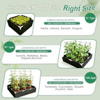2.2*2.2FT Felt Garden Raised Bed with Plant Covers, No-Tool Growing Bed with Bug Insect Proof Mesh Plant Tents & Sun Shade, 3 Sizes Plant Protection System for Vegetables, Fruits & Flowers - Image 5