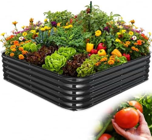16.5" Deep Raised Garden Bed 4x4 ft for Vegetables, Herbs & Flowers by Unknown
