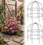 2 Pcs 36 × 28" Bronze Bird Cage Peony Climbing Plant Support Heavy Duty Metal Cage Large Plant Support Outdoor Garden Trellis for Peonies, Baptisia, Sedum & Other Perennials by Otoolling