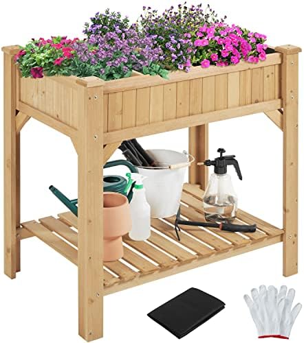 Yaheetech 36" Raised Planter Box 8-Pocket with Grow Grid,1Pcs by Yaheetech