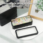 18 PCS 6 in Rectangular Metal Tin Box with Window, 6 x 2.8 x 1.6 Inch Rectangular Tin Boxes with Lids, Rectangle tin Cases for Office Supplies, School, DIY Crafts & Home Organization(Black) - Image 6