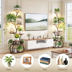 ikkle 8-Tier 62" Metal Plant Stand Indoor with Full-Spectrum Grow Lights. - Image 2