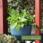 Dexceder 11.2 Inch Self Watering Hanging Planter (2 Pack, Deep Blue) - Image 6