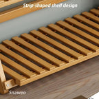 Plant Stand, 2 Tier Foldable Plant Shelf,Table Plant Pot Stand, Bamboo Organizer Flower Stand, Ladder Plant Holder, for Indoor Outdoor Home (19.7"/50cm,Yellow) - Image 6