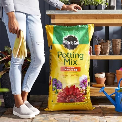 Miracle-Gro 2 Pack Potting Soil Mix for Container Plants, Flowers, Vegetables, Shrubs, Annuals, and Perennials, Feeds for Up to 6 Months, 2 Cu Ft - Image 2