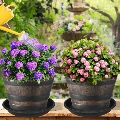 2 Pack of 25 26 inch Extra Large Plant Saucer, Extra Deep 4.2" Tray for Flower Pot, Heavy Sturdy Plant Drainage Tray for Indoors, Bird Bath Bowls, Plant Plate Water Catcher for Pots (26", Black) - Image 4