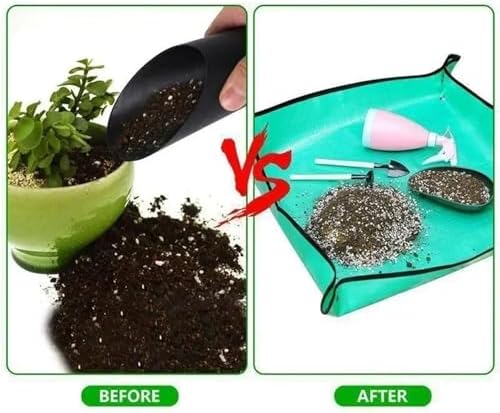 2 PCS Repotting Mat for Indoor Plants, Waterproof Succulent Potting, Foldable Reusable Soil Change for Patio - Image 7