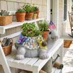 16.5" Large Succulent Plant Pots, Turtle Planter Flower Pots with Drainage Hole,Cute Planting Pots for Cactus,Succulent Planters for Indoor Plants Home Garden Flower Pot Gifts for Plant Lovers - Image 2