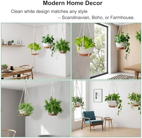 FUSHITON 3 Pack Self-Watering Hanging Planters for Indoor Outdoor - Image 6