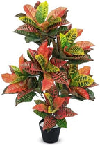 Briful 3.4ft Artificial Croton Tree for Fall Decor, Faux Croton Tree with Colorful Variegated Leaves and Pot, Indoor & Outdoor Floor Plant, Home Modern Farmhouse Decor, Autumn Harvest Thanksgiving by Briful
