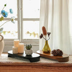 Acacia Wood Risers for Decor Display, Bathroom Counter Decorative Tray, Soap Dish Risers, Pedestal Stand for Bottles,Candle,Plant, Counter Decor for Vanity. (Nature L) - Image 3