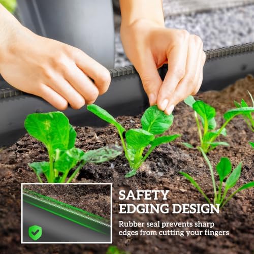 Outsunny 5' x 2' x 1' Galvanized Raised Garden Bed Kit, Dark Gray - Image 5